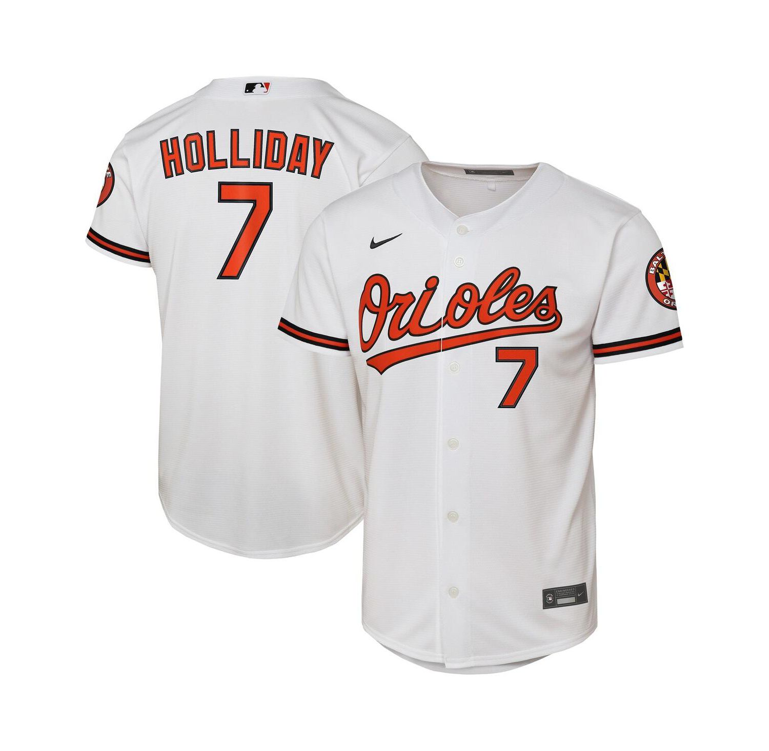 Big Boys and Girls Jackson Holliday White Baltimore Orioles Home Stadium Player Jersey