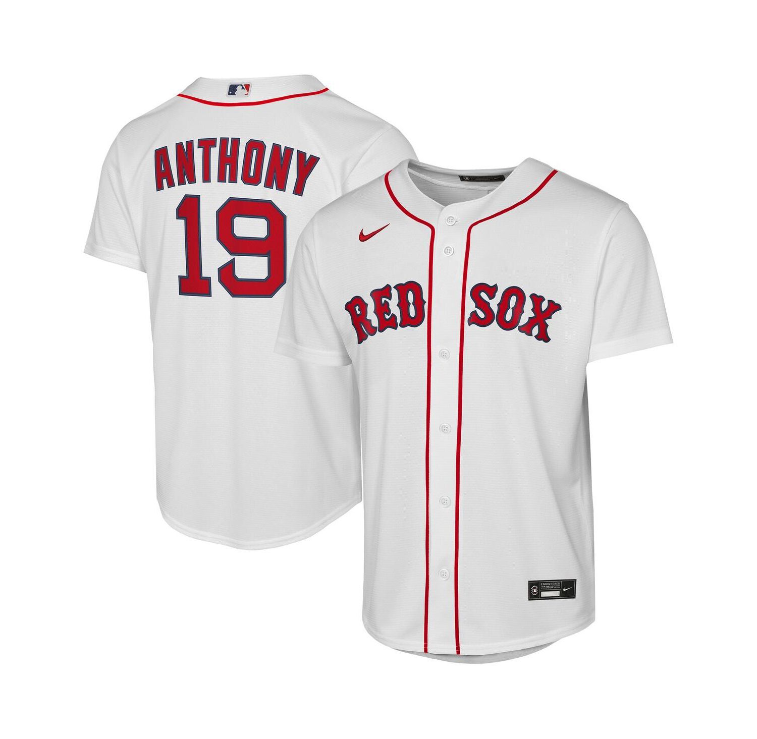 Big Boys and Girls Roman Anthony White Boston Red Sox Home Replica Jersey
