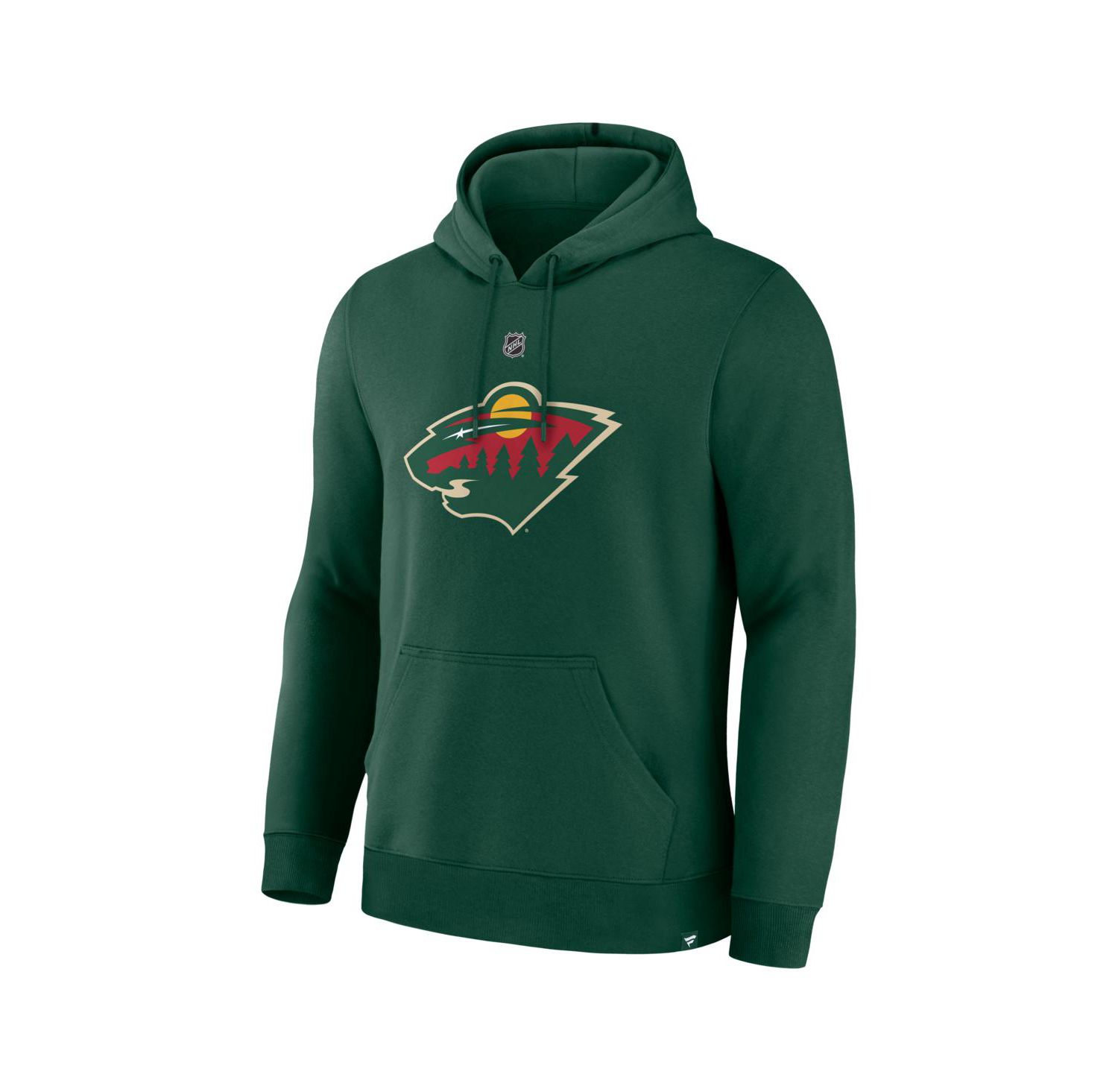 Men's Quinn Hughes Green Minnesota Wild Authentic Stack Name & Number Hoodie