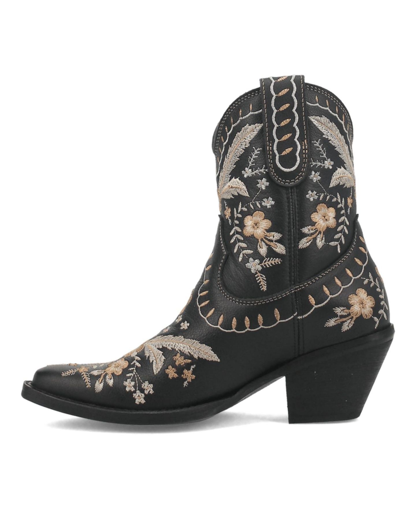 Женские ботинки Dingo Primrose Leather Booties, цвет: Чёрный — фото 3
