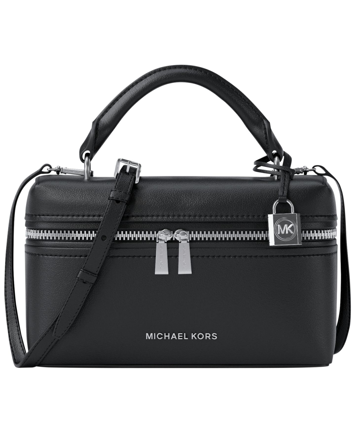 Женская сумка Michael Kors Jana Extra Small Top Handle Crossbody, цвет: Чёрный / Серебряный — фото 1