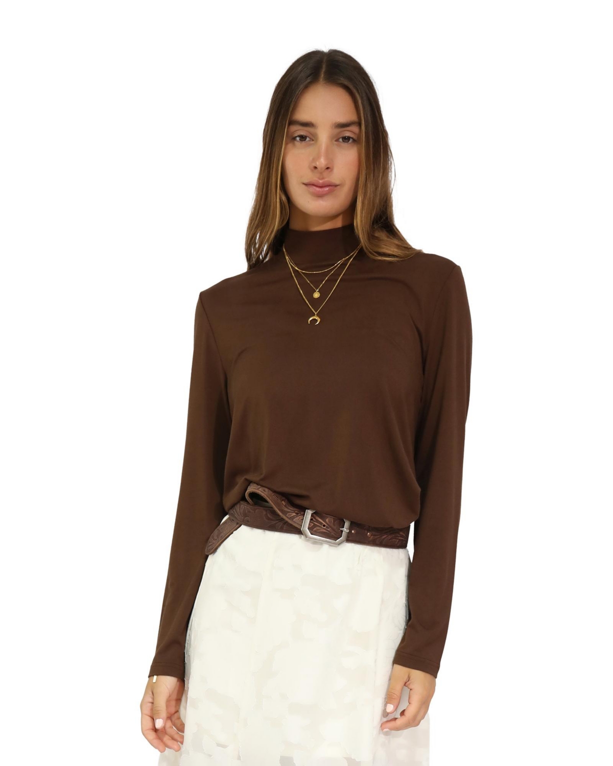 Belle & Bloom Women's Easy Love Long Sleeve Top - Chocolate
