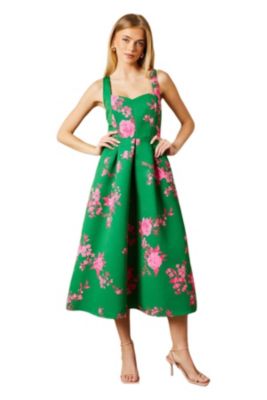 Oasis Women's Occasion Floral Strappy Twill Midi Dress - Macy's