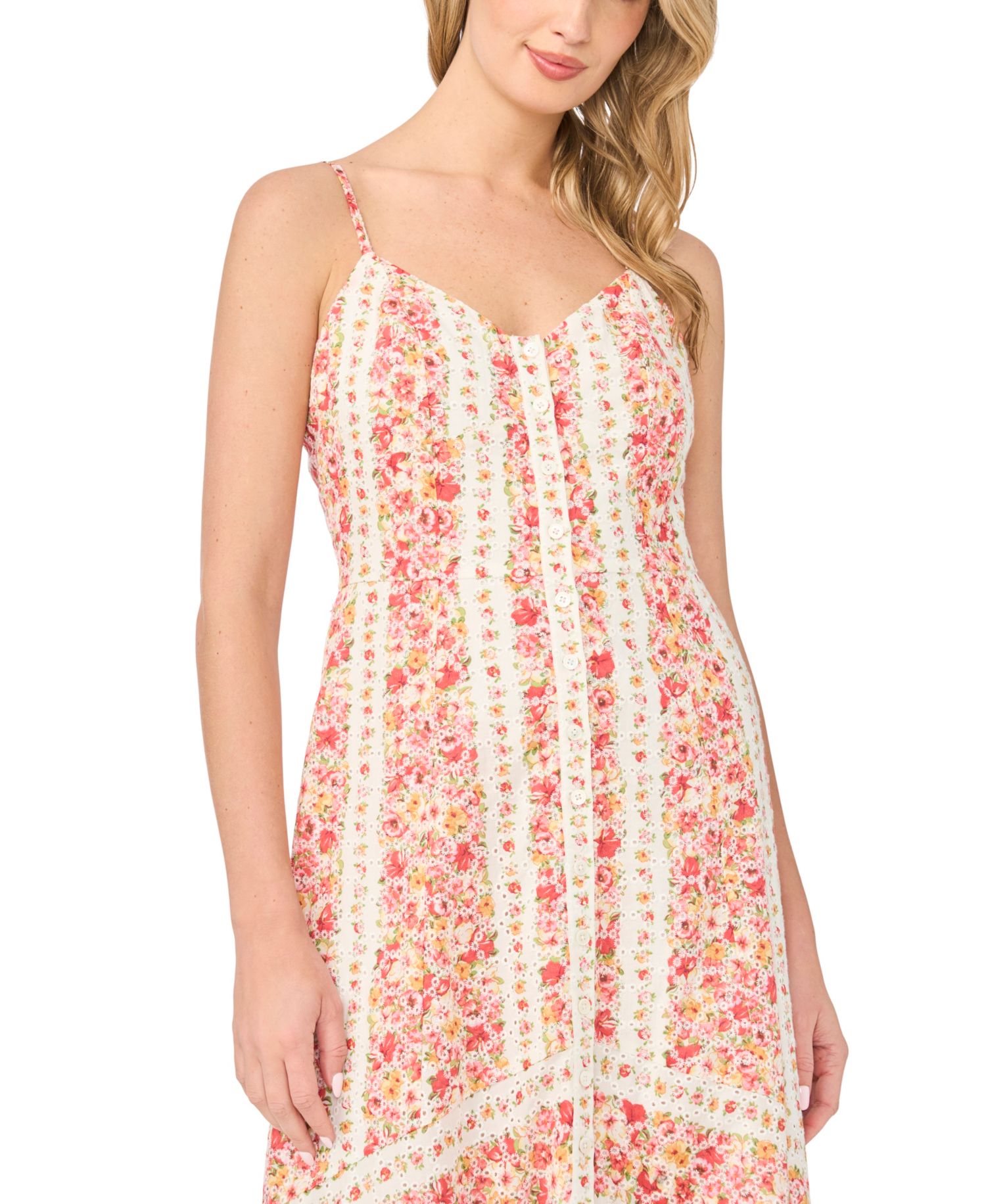 Women's Sleeveless V-Neck Midi Dress