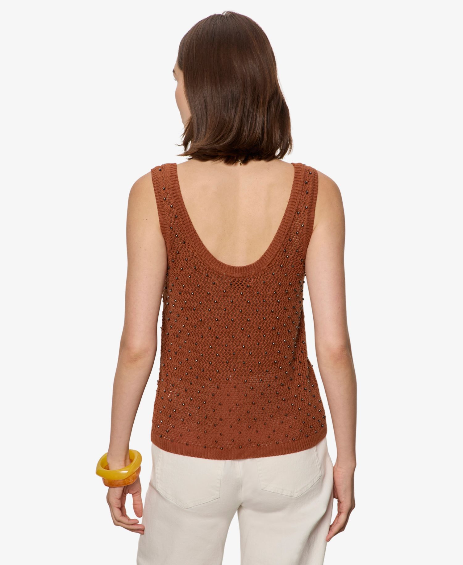Women's Dune Studded Scoop Neck Sweater