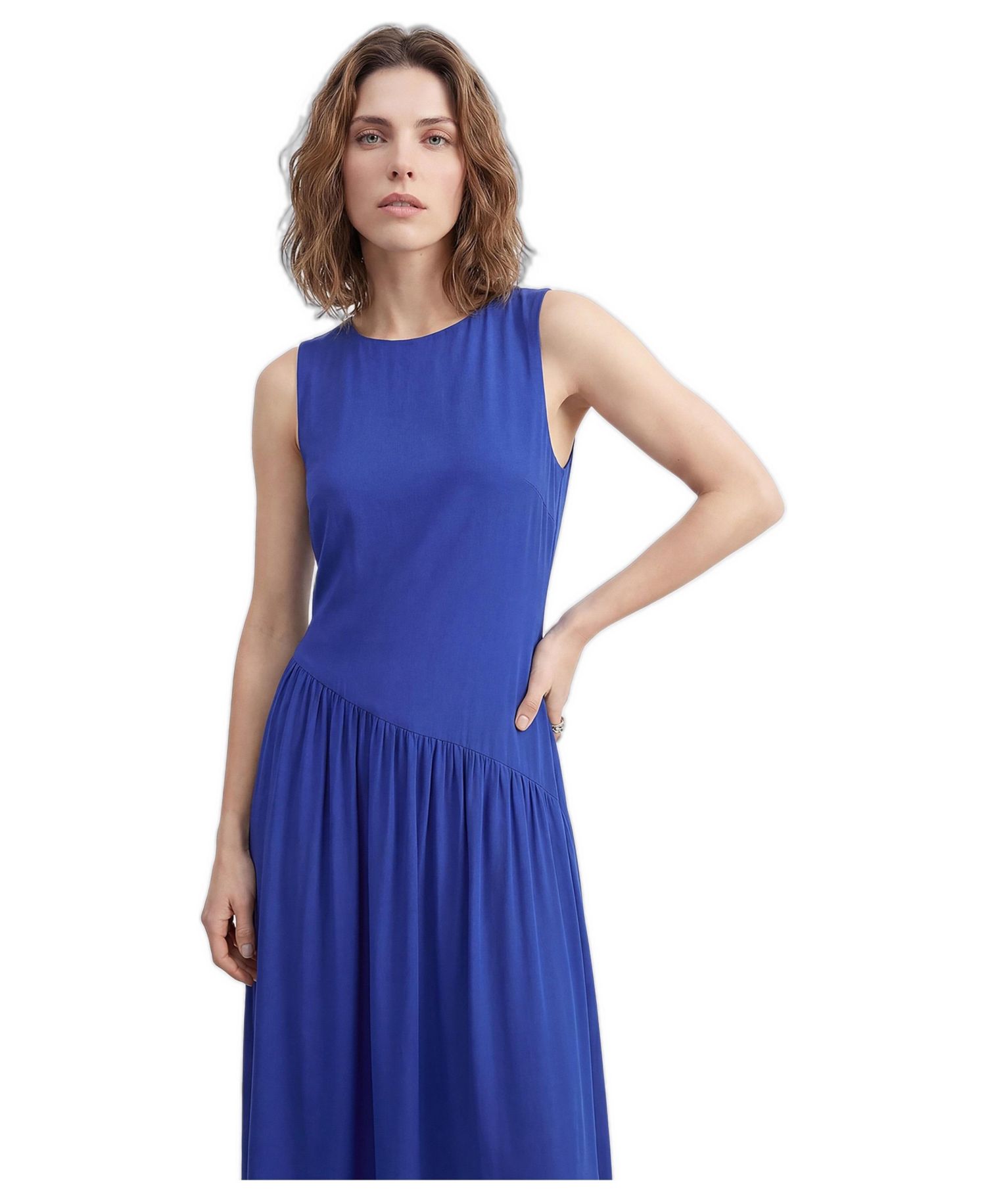 Women's Dropped Waist Chiffon Tiered Maxi Dress