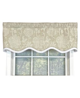 Cross Stitch Ruffled Provance  Cotton with Fully Lined  Rod Pocket Valnance for Windows