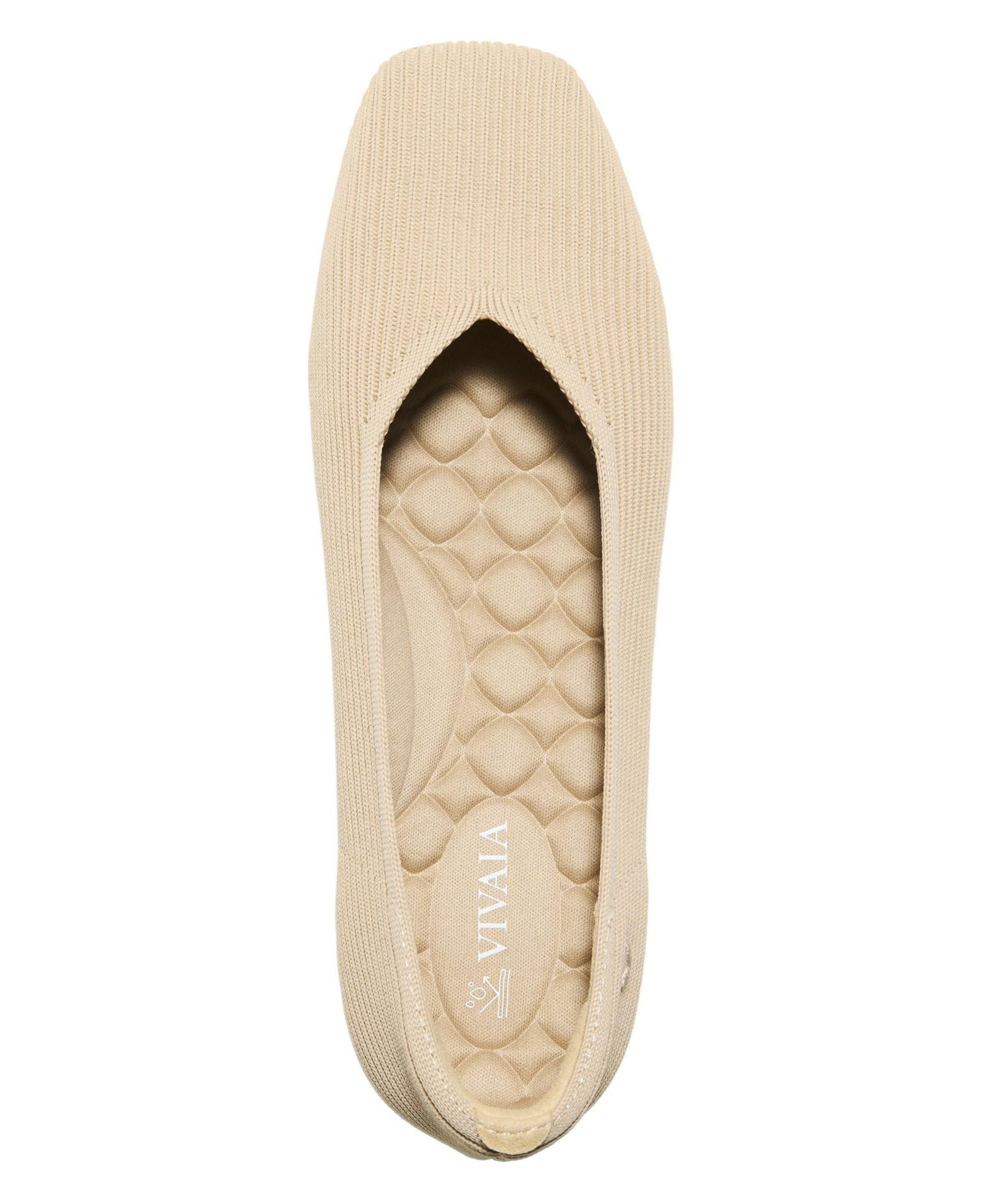 Женские балетки VIVAIA Margot Walker Lightweight Square-Toe V-Cut Flats, цвет: Миндальный — фото 4
