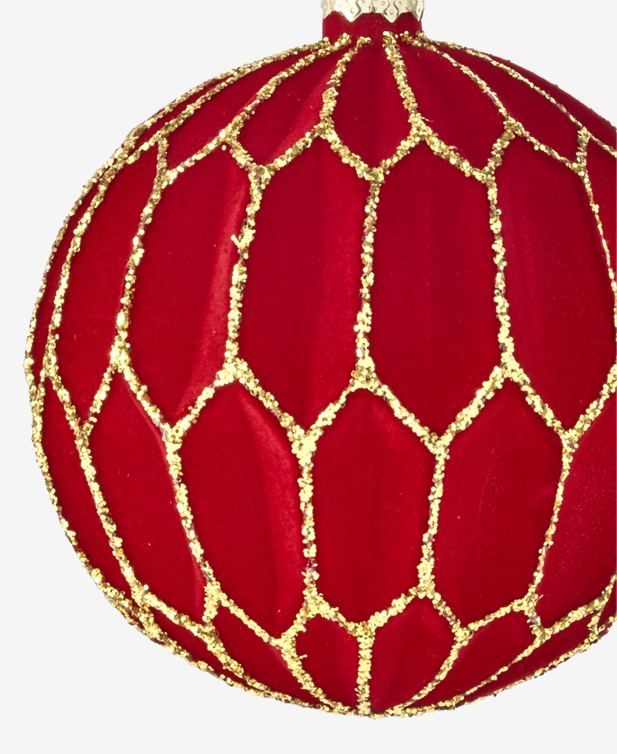 Holiday Lane Berry Tones Red Honeycomb Ball Ornament, Macy's Exclusive