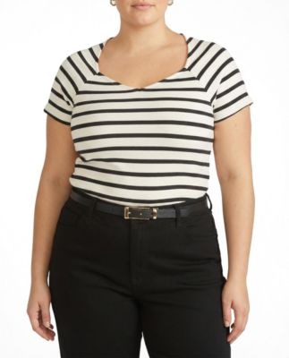 Plus Size Carey Ribbed Sweetheart Tee