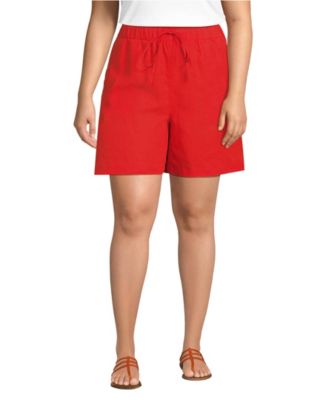 Women's Linen High Rise Pull On 7" Shorts