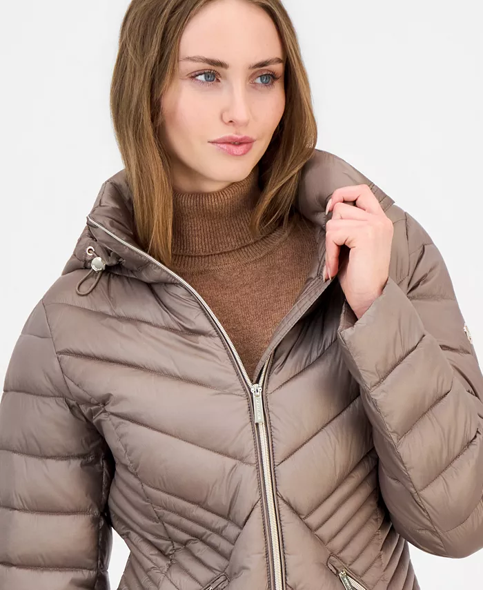Women's Hooded Packable Puffer Coat - thumbnail 5