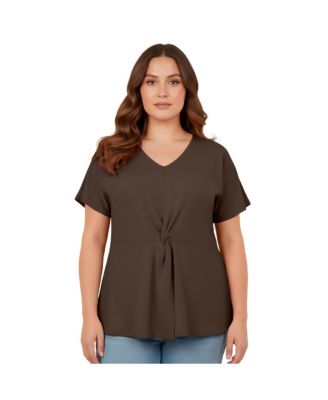 Women's Plus Size Audrey Twist Knot Top