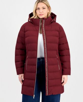Michael Kors Plus Size Hooded Packable Puffer Coat