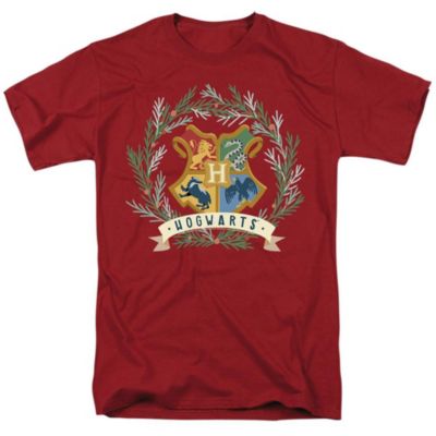 Big & Tall Hogwarts Logo Christmas Wreath T Shirt