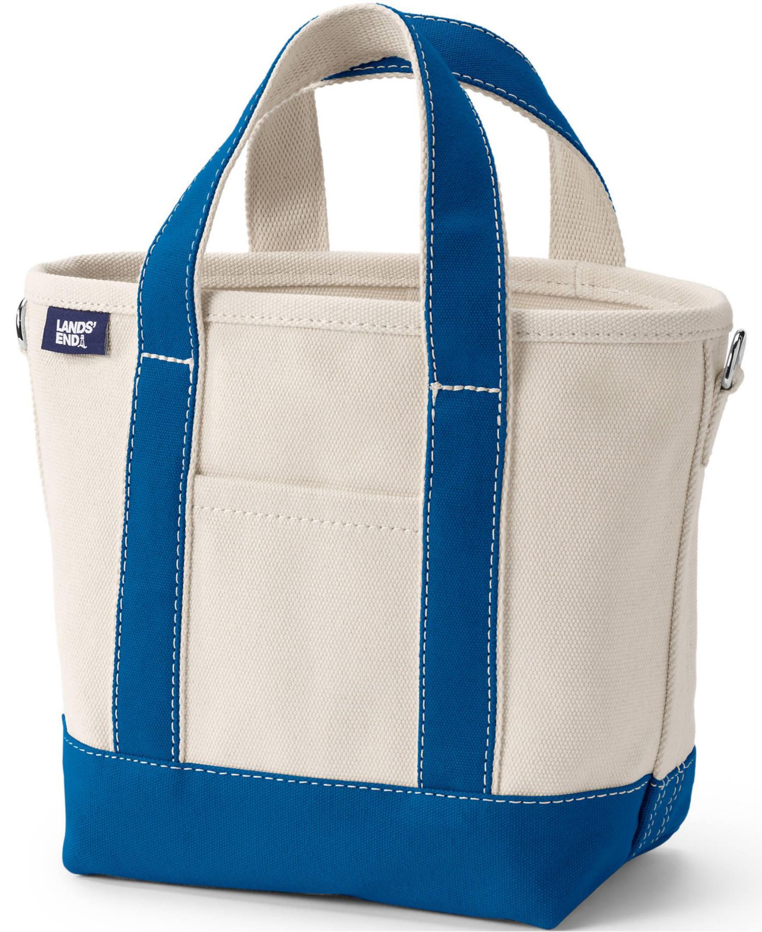 Small 3 Pocket Open Top Canvas Tote Bag