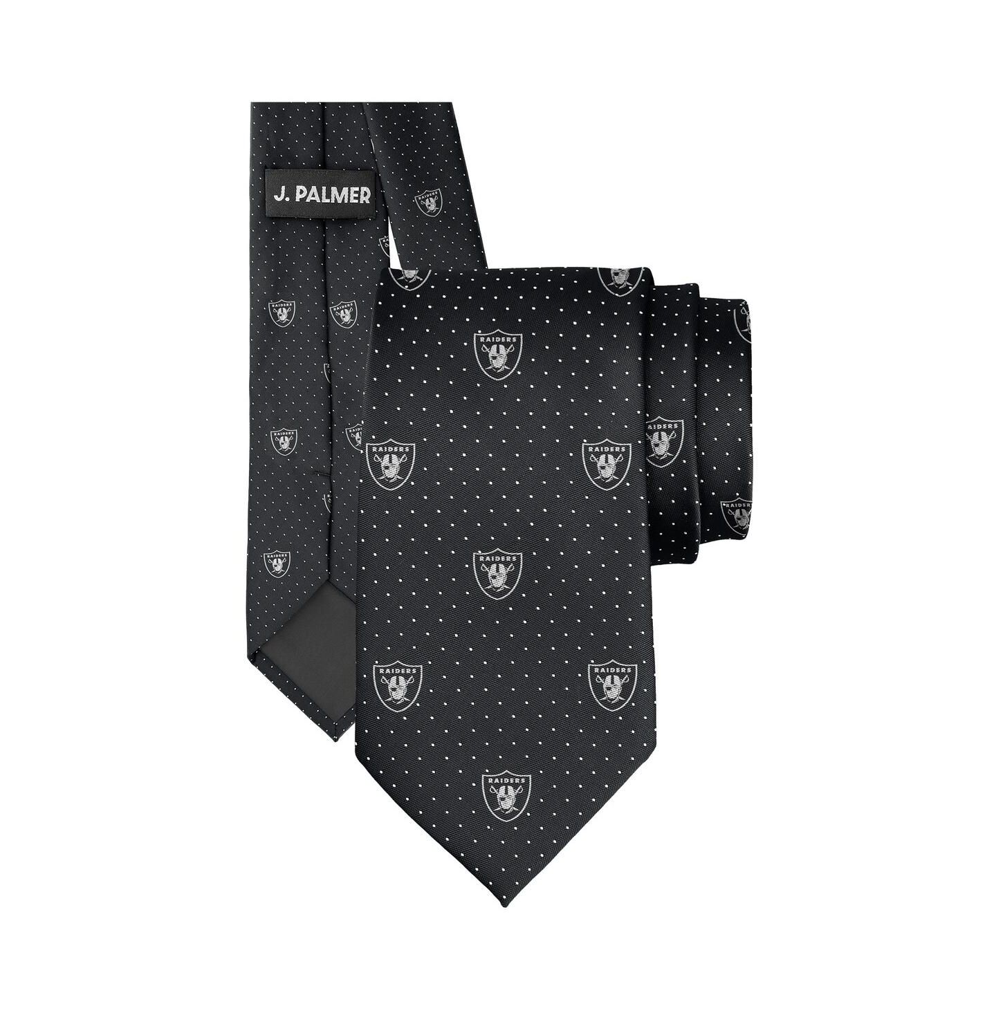 Мужской галстук J. Palmer Las Vegas Raiders Game Day Polka Dot Tie — фото 1