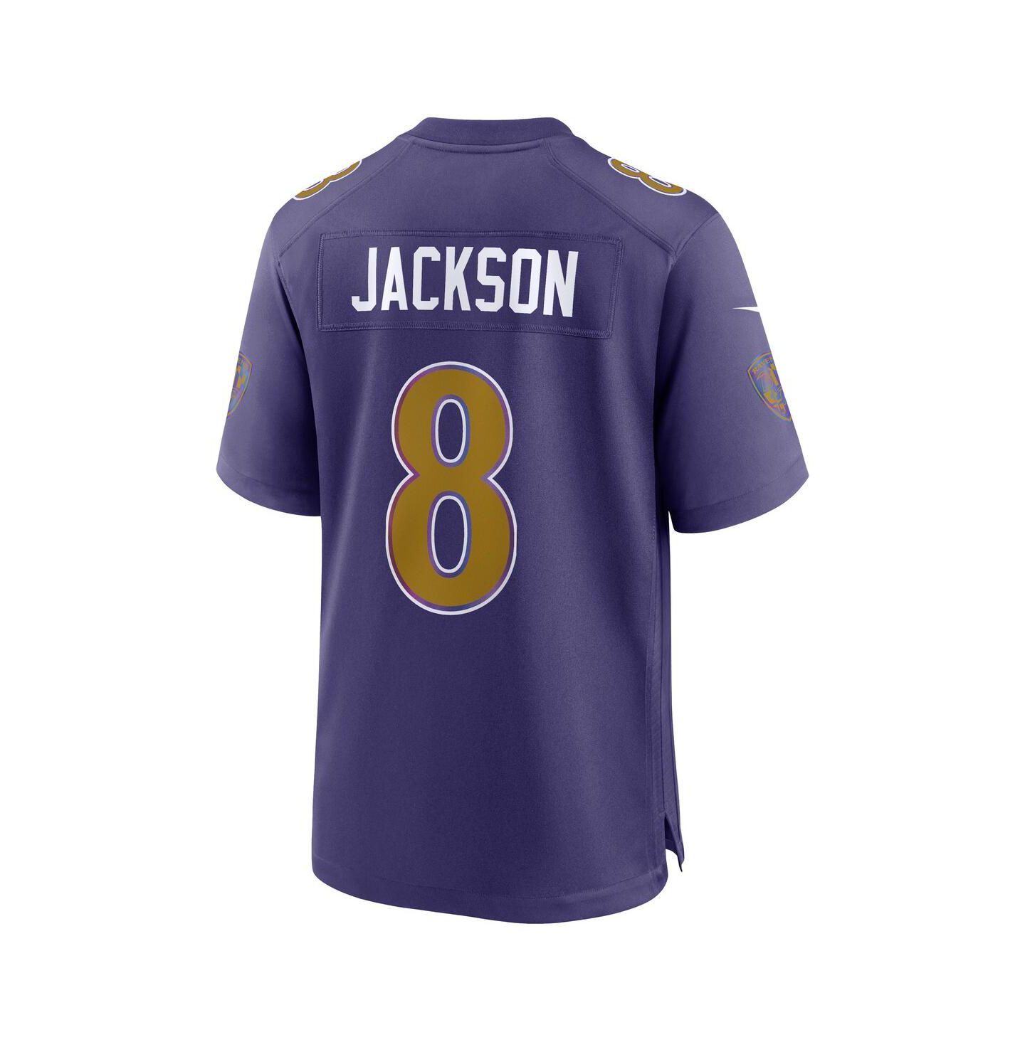 Мужской топ Nike Lamar Jackson Purple Baltimore Ravens Alternate Game Jersey — фото 3