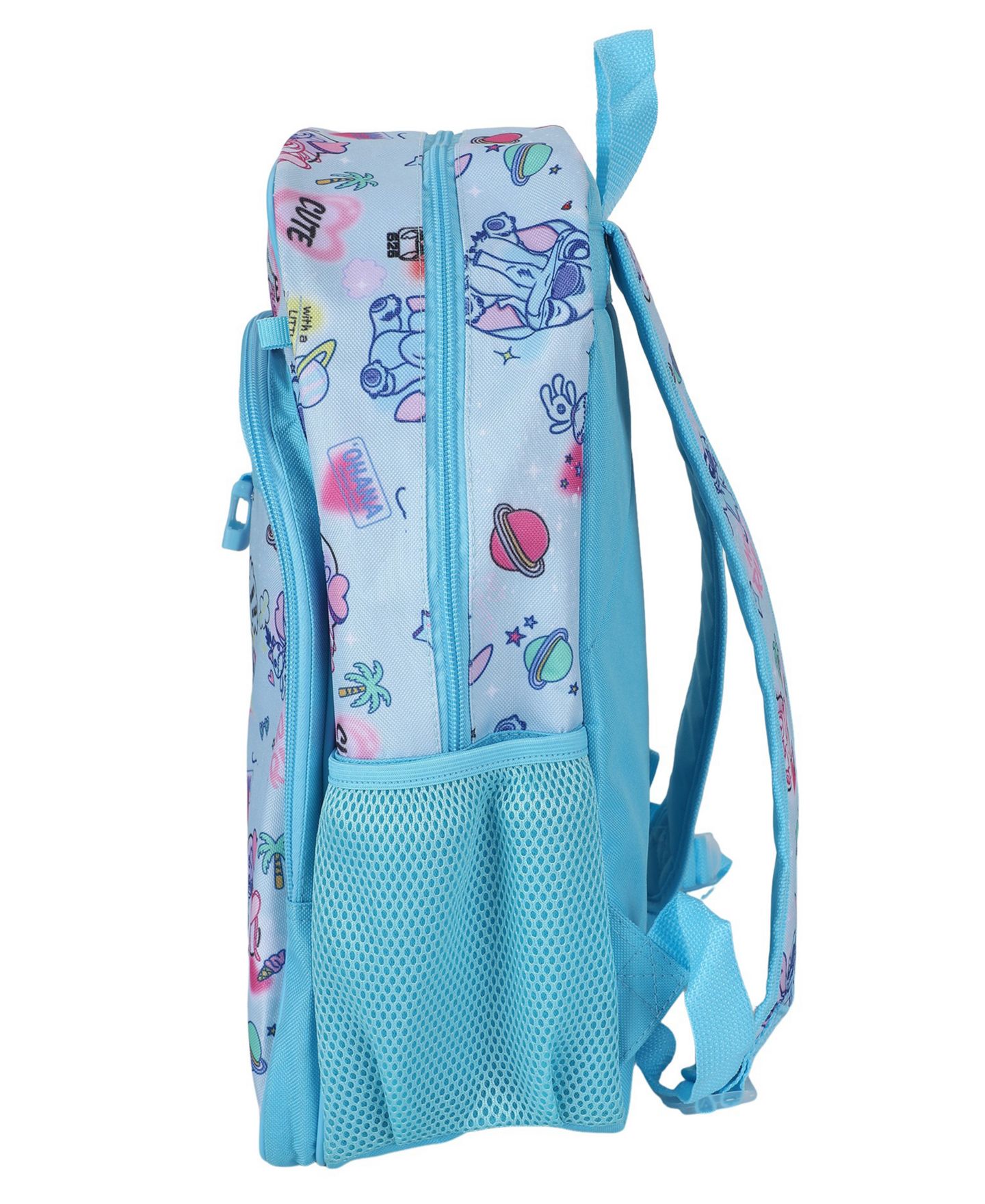 Детские сумки Stitch All Over Print Backpack, Insulated Lunch Kit, Key Chain and Pencil Case, 4-Piece Set, цвет: Синий — фото 5