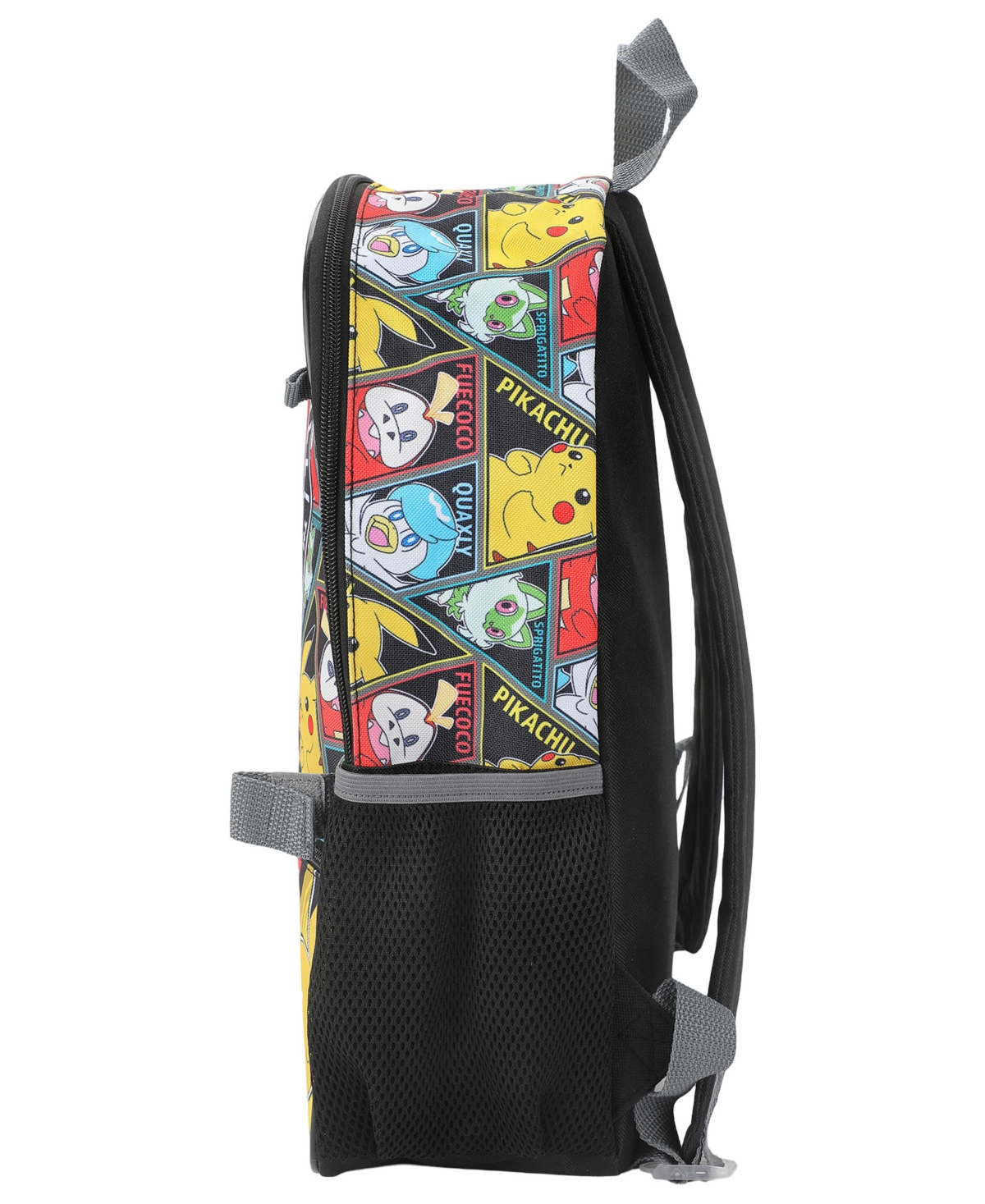 Pokemon Boys' and Girls' Backpack, Lunch Bag, Pencil Case, Key Chain and Caraniber, 5-Piece Set