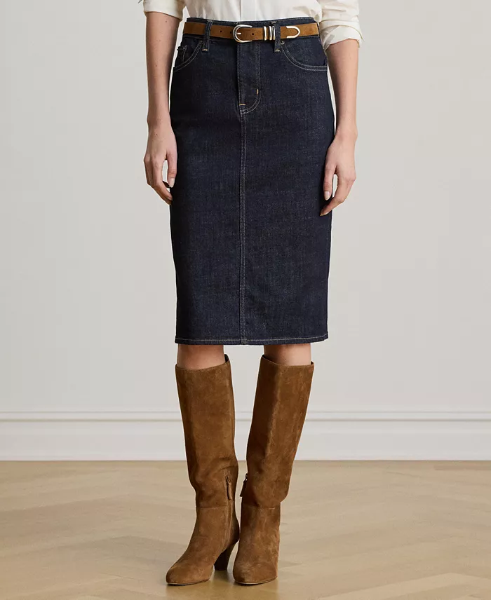 Denim Pencil Skirt - thumbnail 3