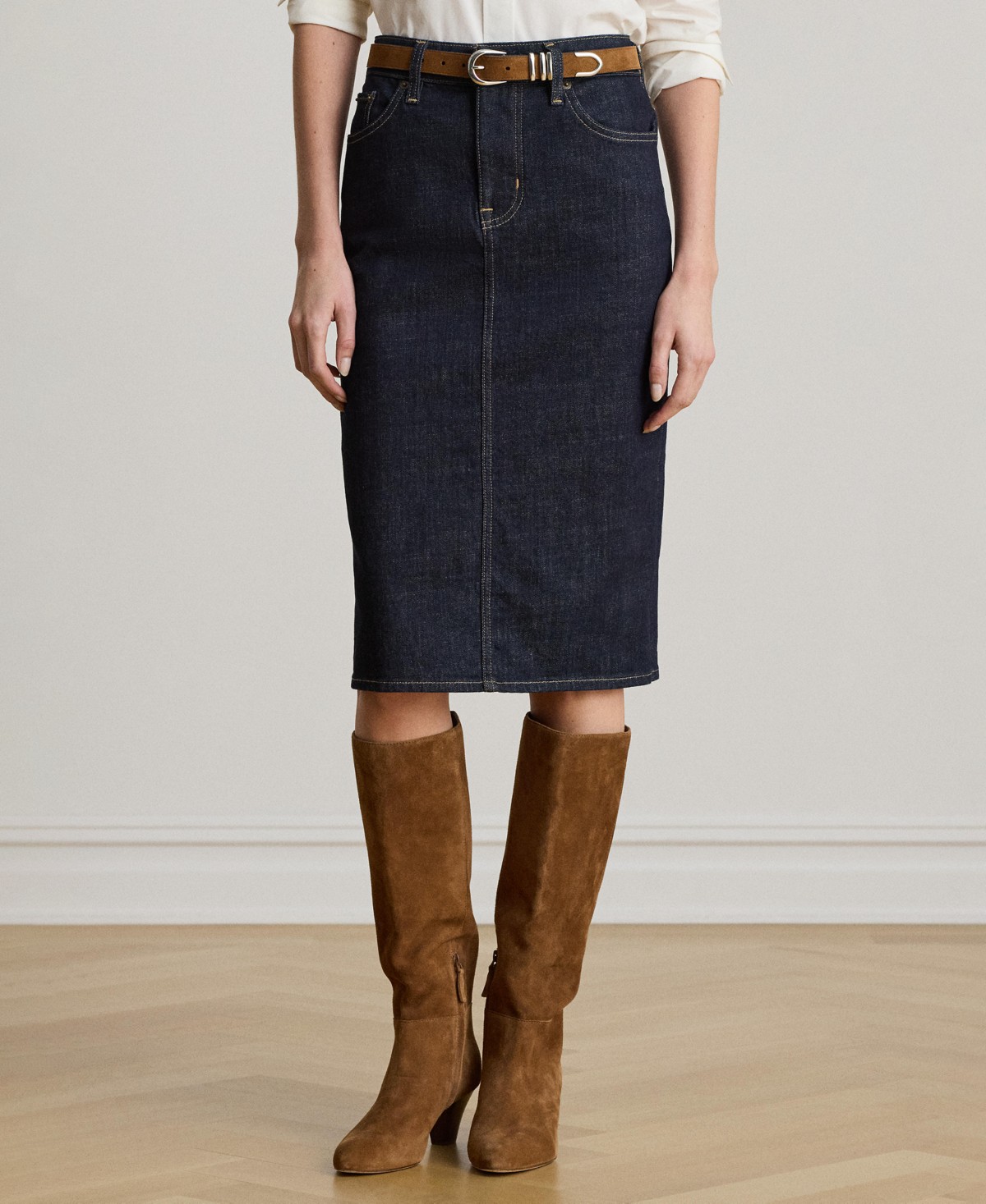 Женские юбки Lauren Ralph Lauren Denim Pencil Skirt — фото 1
