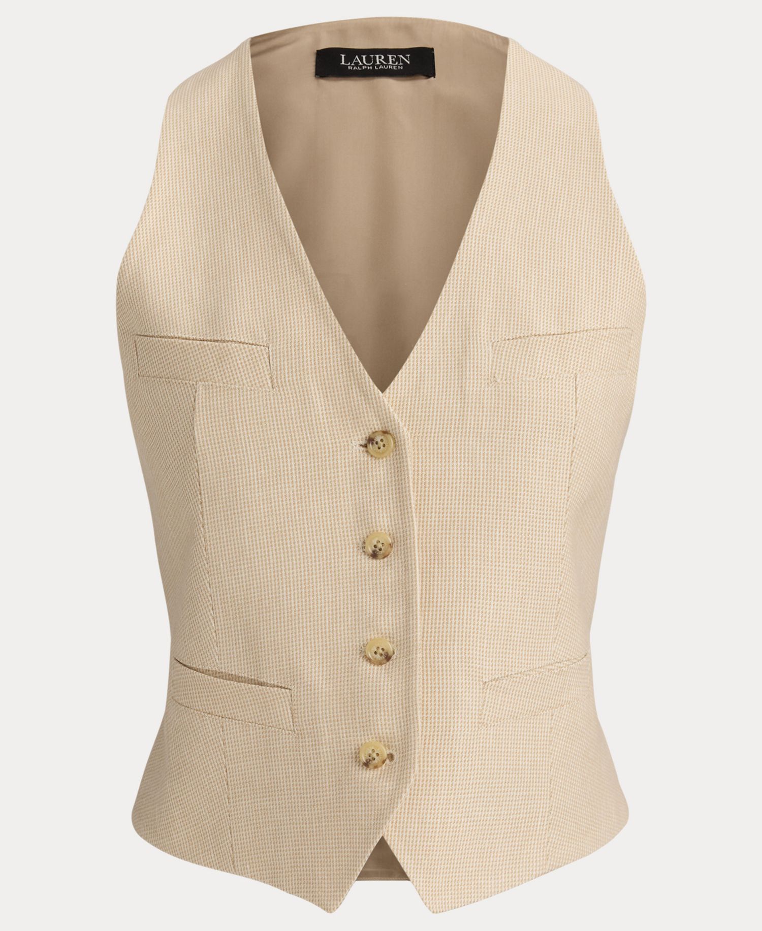 Women's Tweed V-Neck Sleeveless Vest