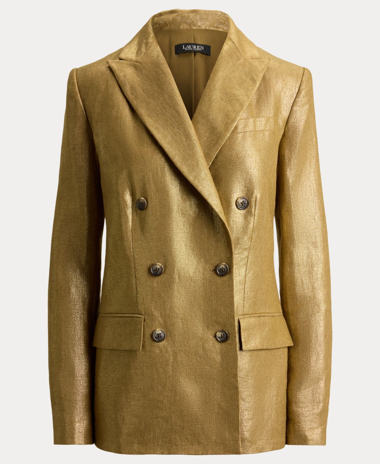 Women's Foiled Peak Lapels Long-Sleeve Blazer