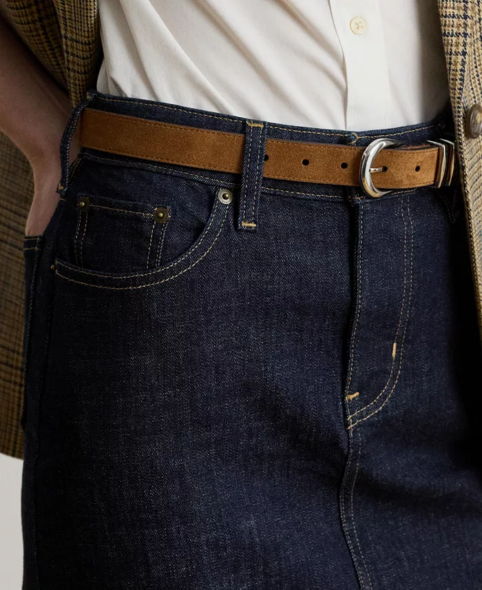 Denim Pencil Skirt - thumbnail 4