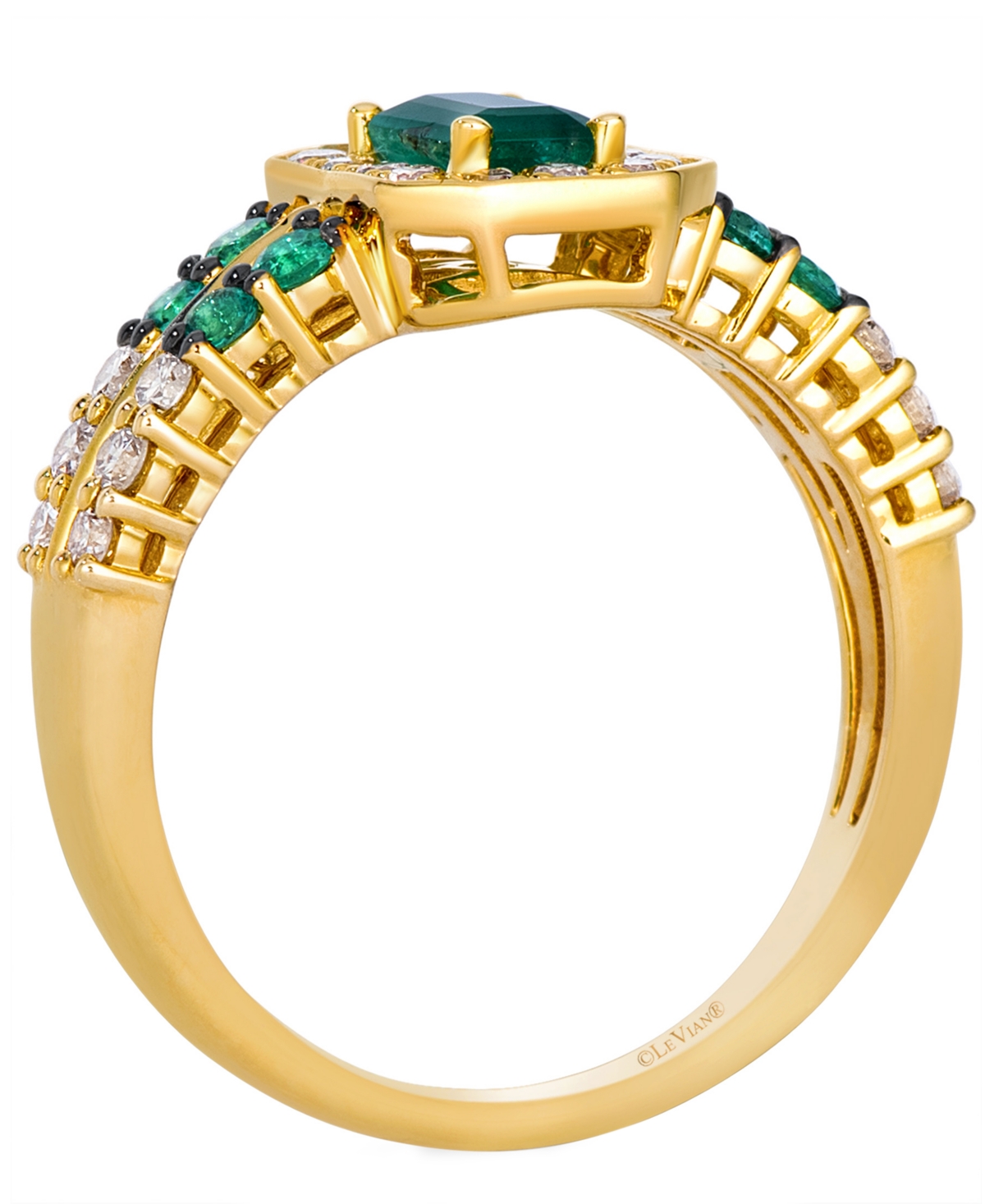 Le Vian Emerald & Nude Diamond (3/8 ct. t.w.) Ring in 14k Honey Gold