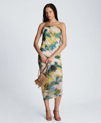 Women's Strapless Ruched Dress