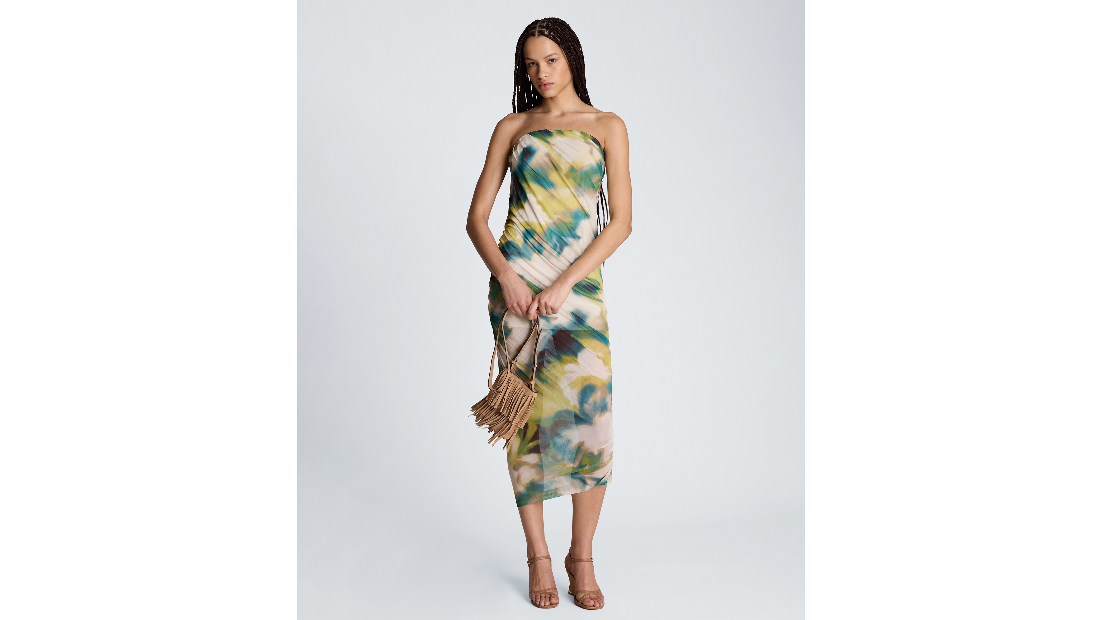 Kenneth Cole Women's Strapless Ruched Dress