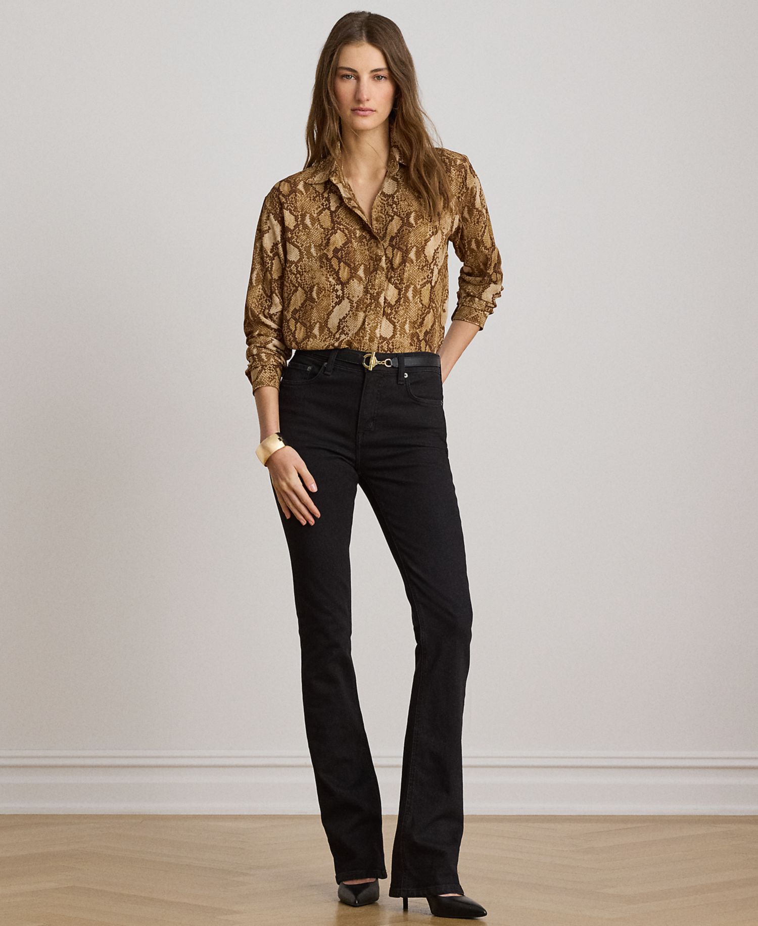 Petite Relaxed Button-Front Shirt