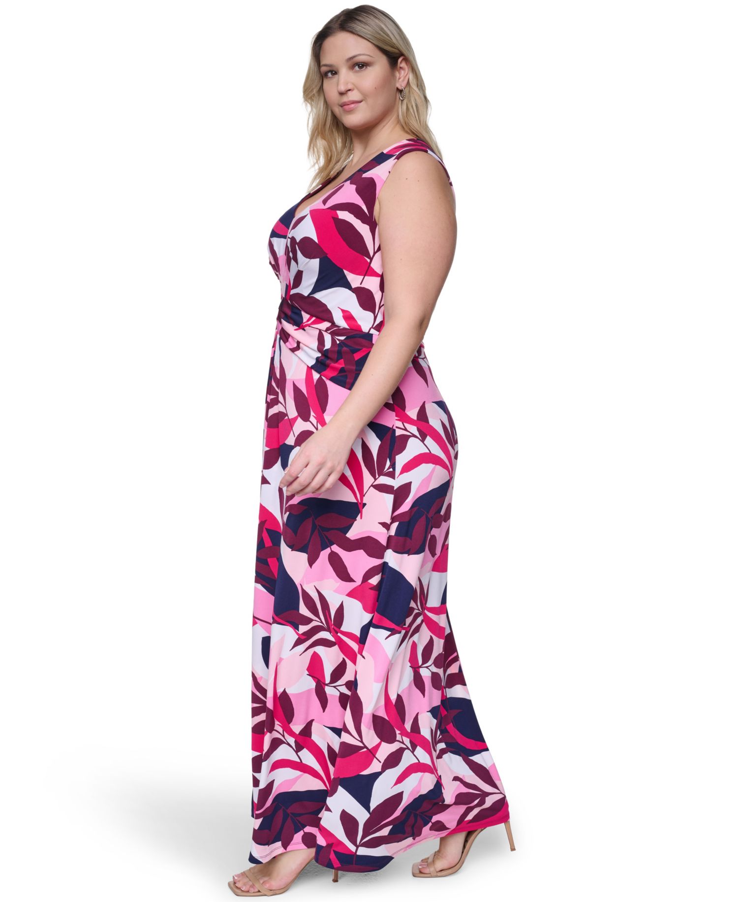 Plus Size Sleeveless V-Neck Maxi Dress
