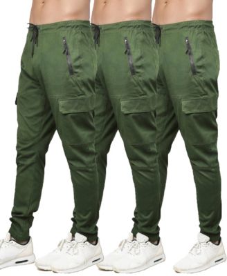 Men's Slim-Fit Cargo Jogger Pants, 3-Pack