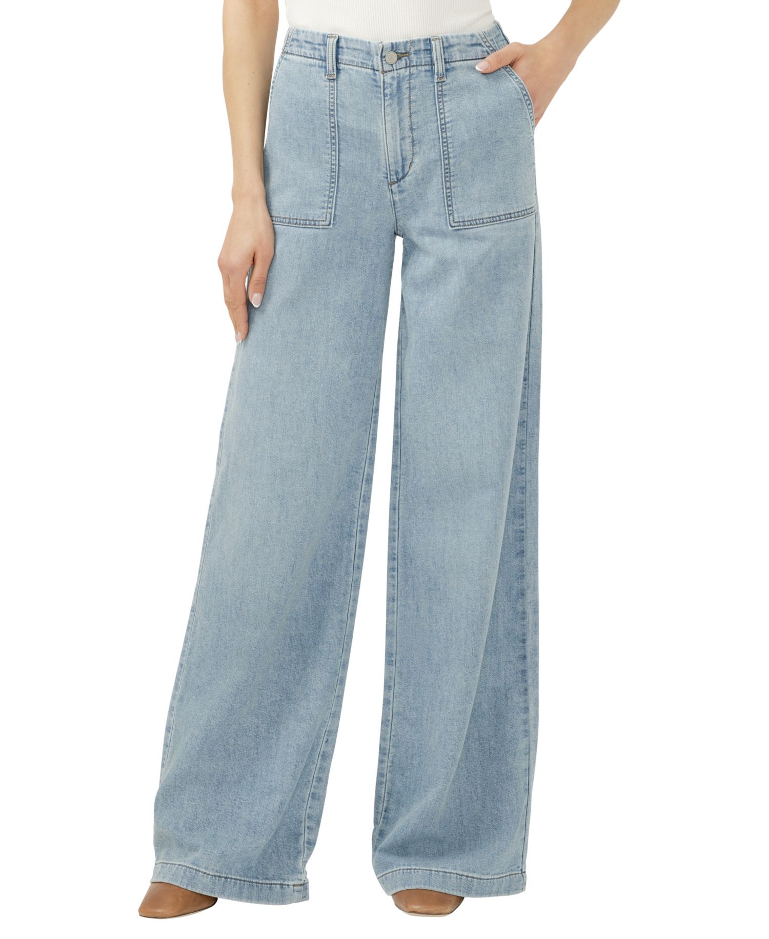 Women's Wide-Leg Knit Flex Jeans
