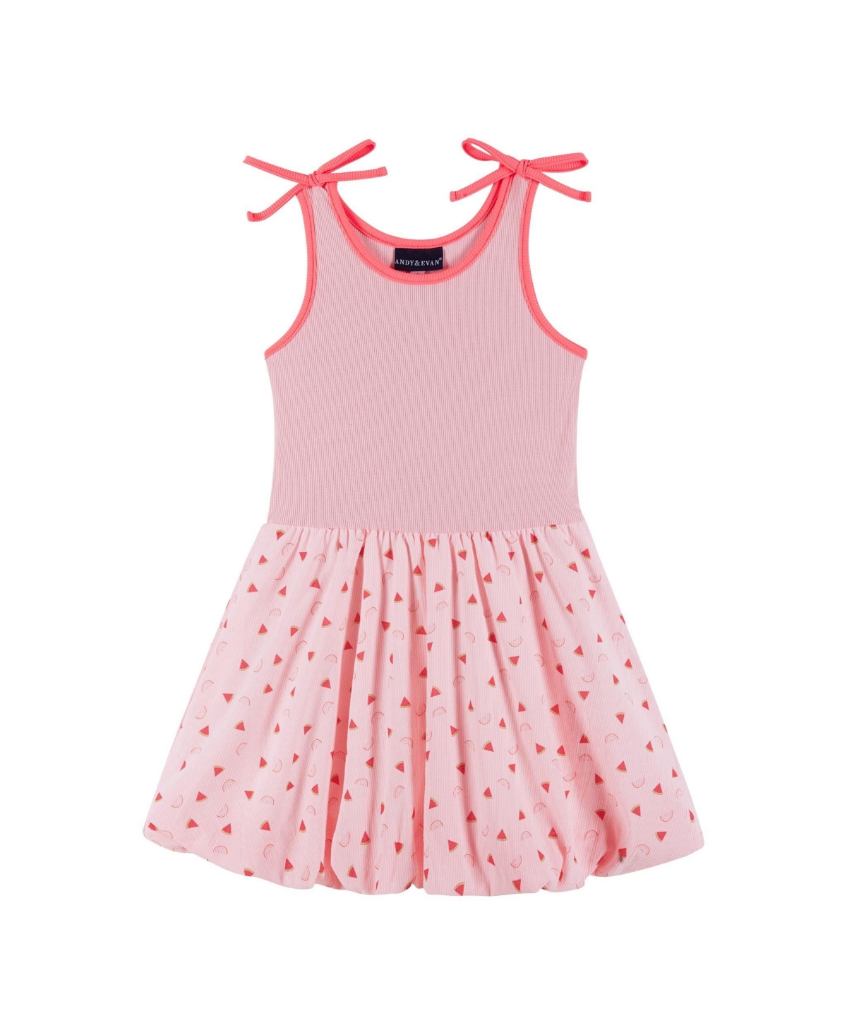 Andy & Evan Toddler Girls Ribbed Bubble Dress