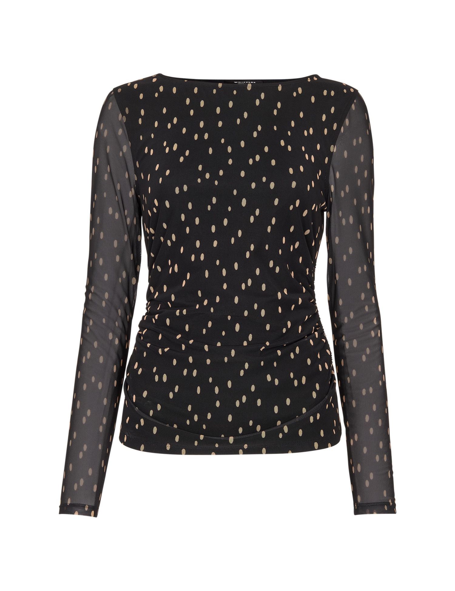 Women's Spot Print Mesh Jersey Top