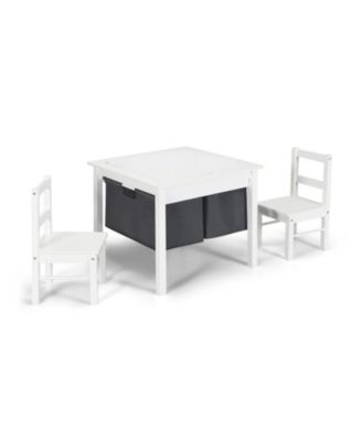 Kids Activity Table and Chairs Set with Storage Block Table