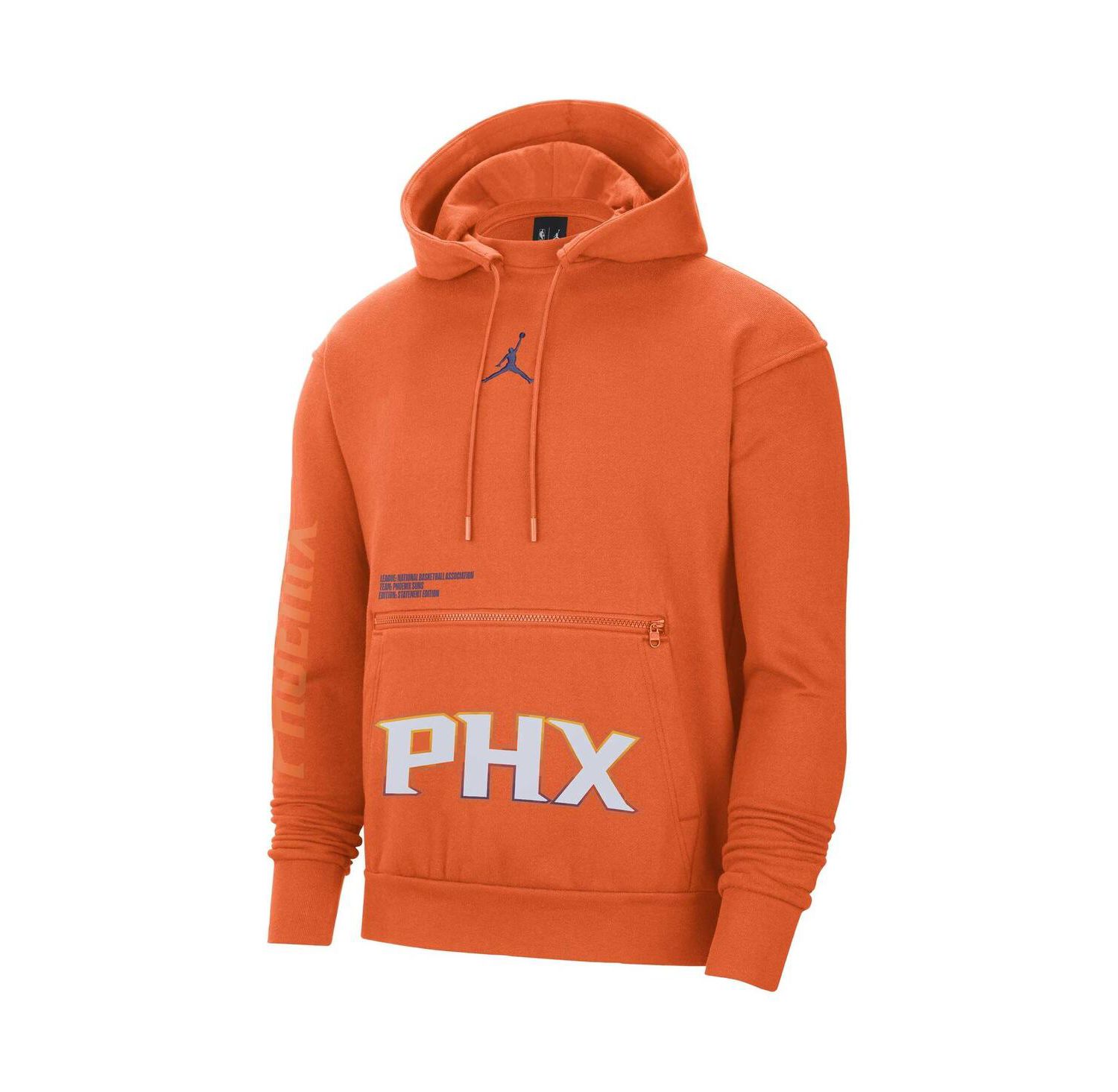 Men's Orange Phoenix Suns Courtside Statement Edition Pullover Hoodie