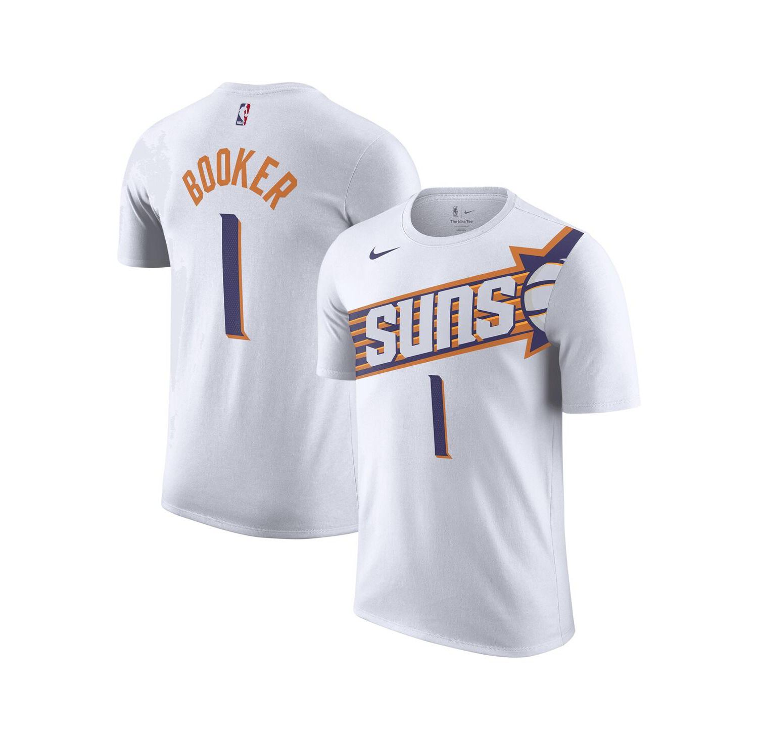 Men's Devin Booker White Phoenix Suns 2023/24 Association Name & Number T-Shirt