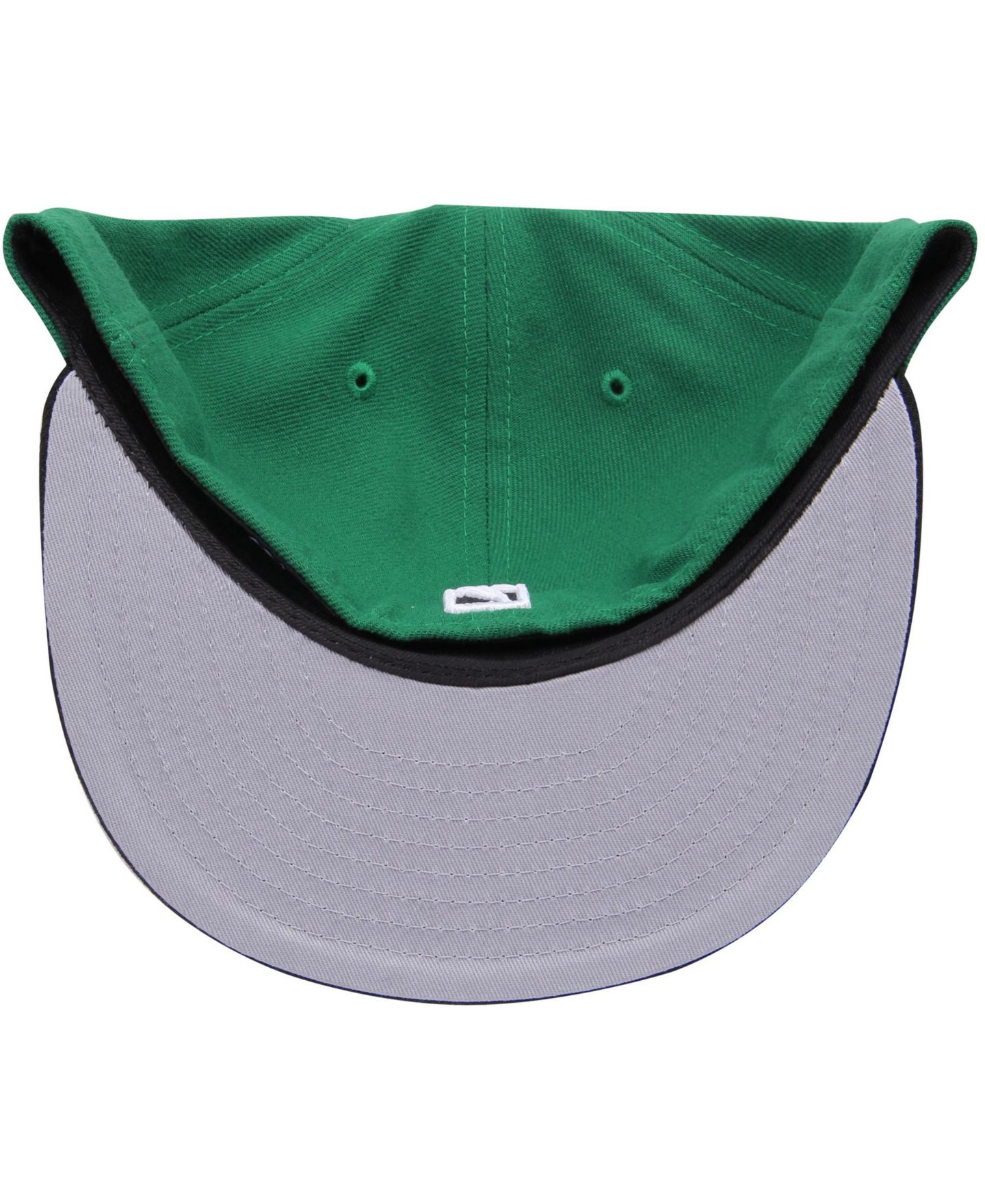 Мужская кепка New Era Green/Black Boston Celtics Team Color 2Tone 59FIFTY Fitted Hat — фото 5
