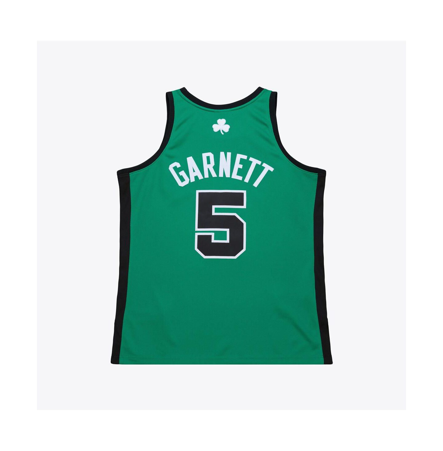 Мужской топ Mitchell & Ness Kevin Garnett Kelly Green Boston Celtics 2007-08 Hardwood Classics Authentic Jersey — фото 2