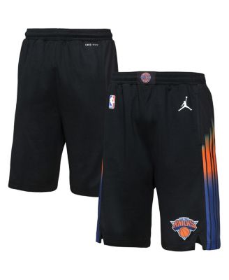 Big Boys and Girls Black New York Knicks Authentic Statement Edition Swingman Shorts