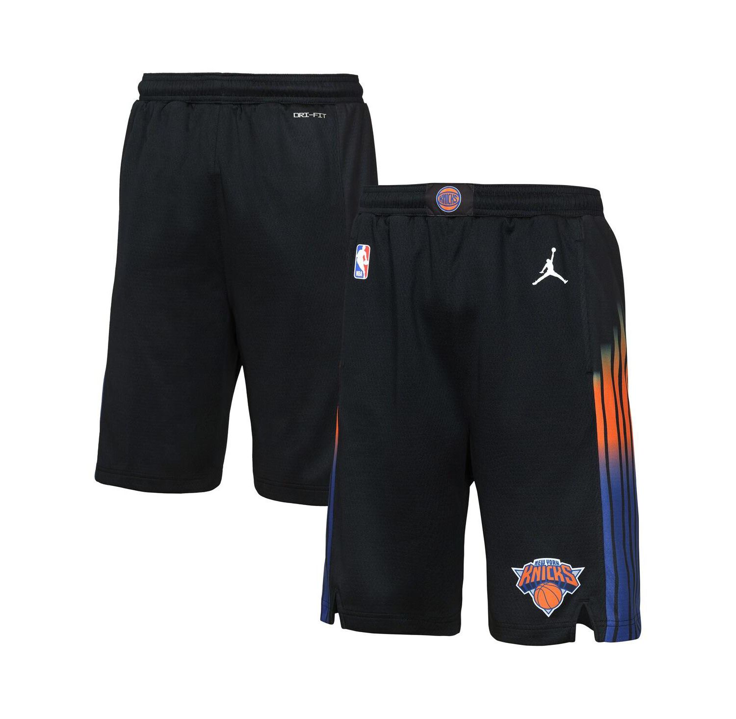 Big Boys and Girls Black New York Knicks Authentic Statement Edition Swingman Shorts