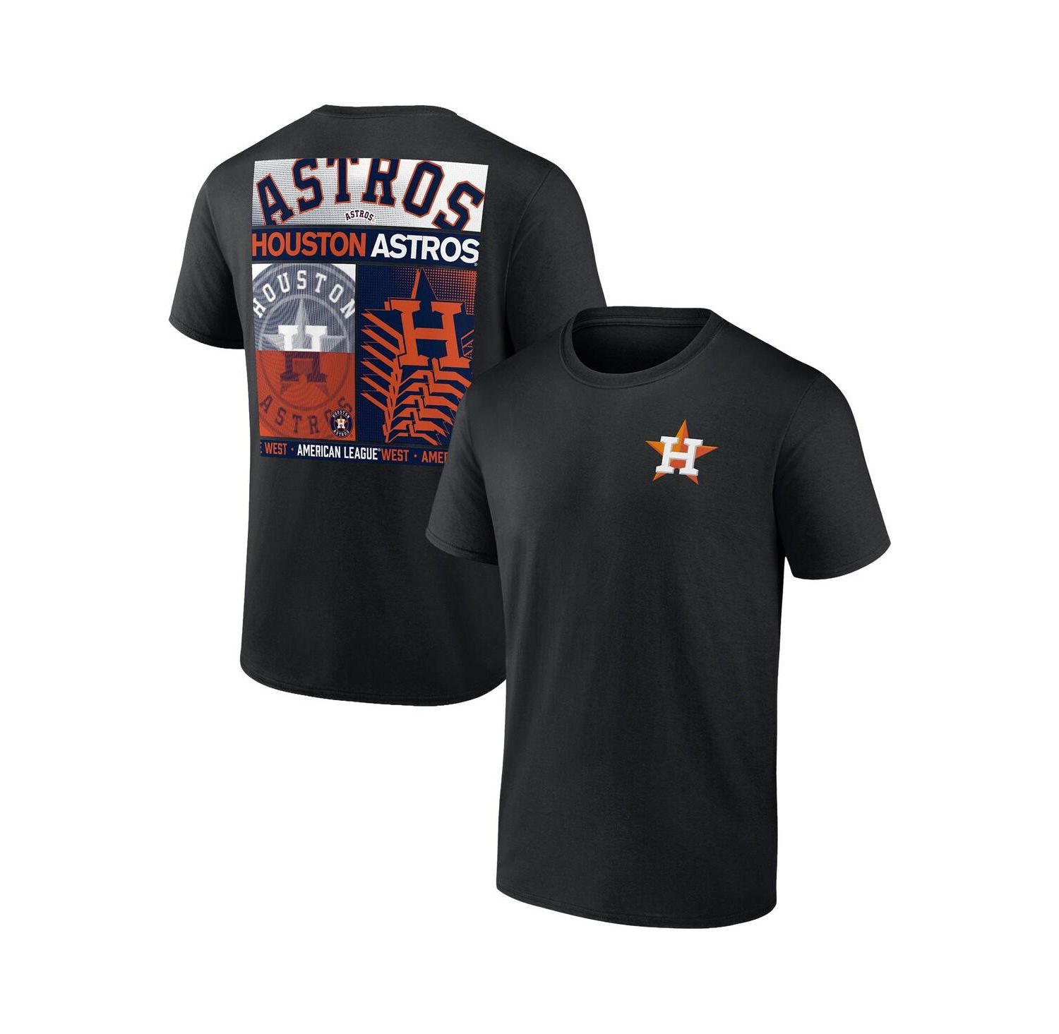 Men's Profile Black Houston Astros Big & Tall Two-Sided Graphic T-Shirt