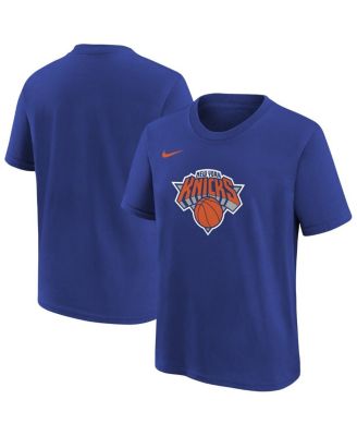 Big Boys and Girls Blue New York Knicks Team Essential Logo T-Shirt