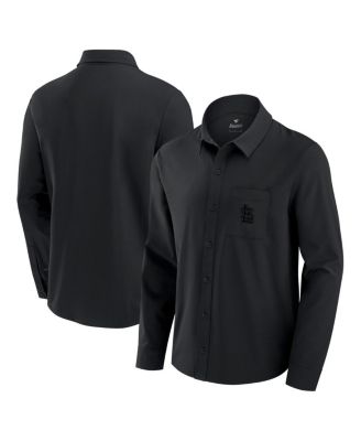 Men's Black St. Louis Cardinals Front Office Long Sleeve Button-Up Shirt