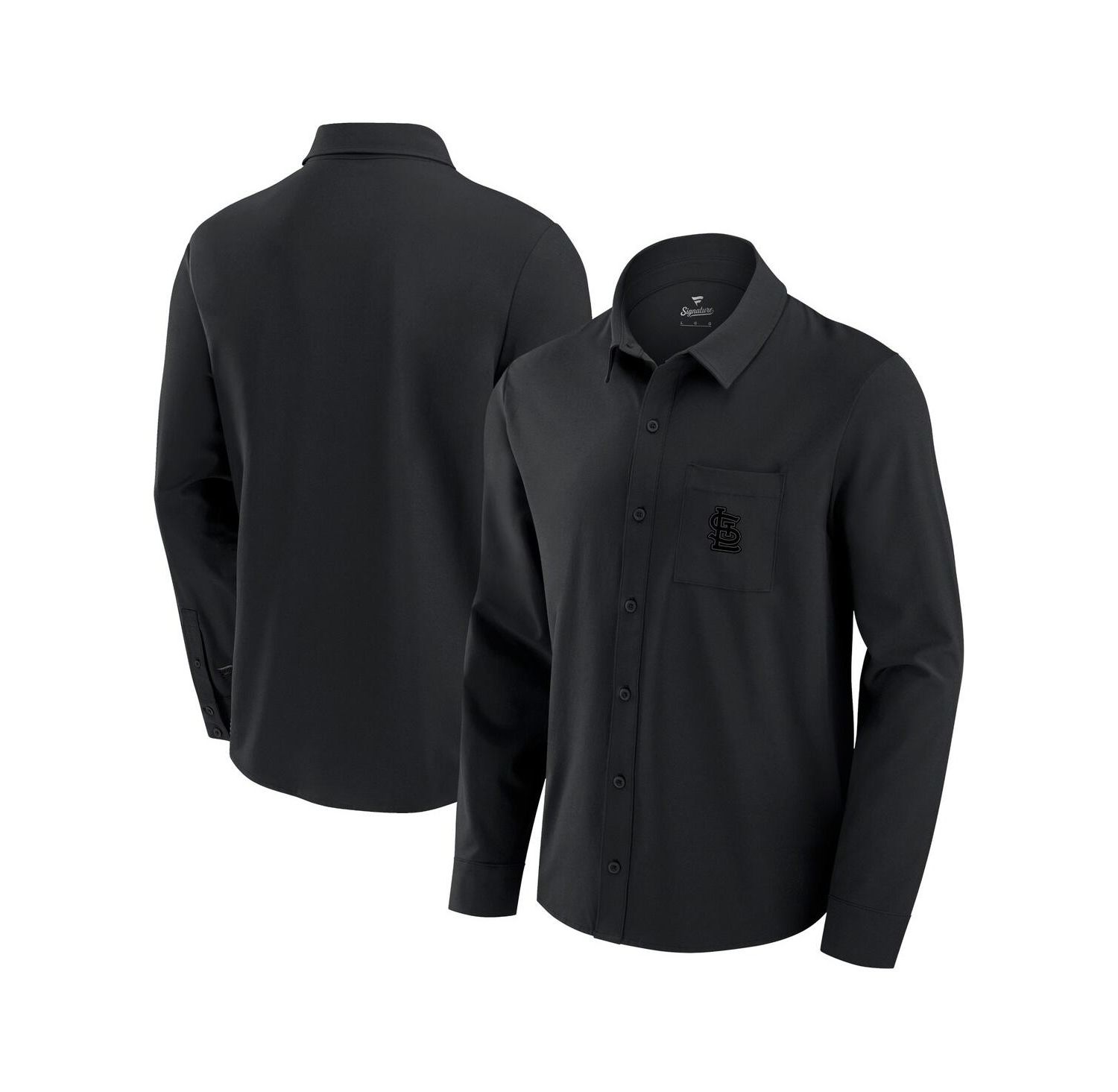 Men's Black St. Louis Cardinals Front Office Long Sleeve Button-Up Shirt
