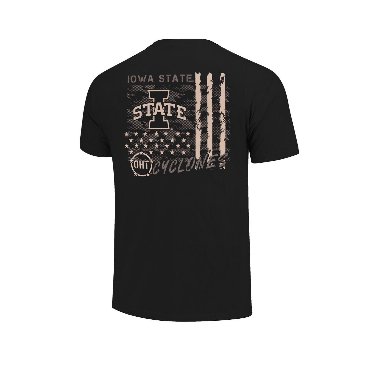 Men's Black Iowa State Cyclones Comfort Colors OHT Camo Overlay T-Shirt